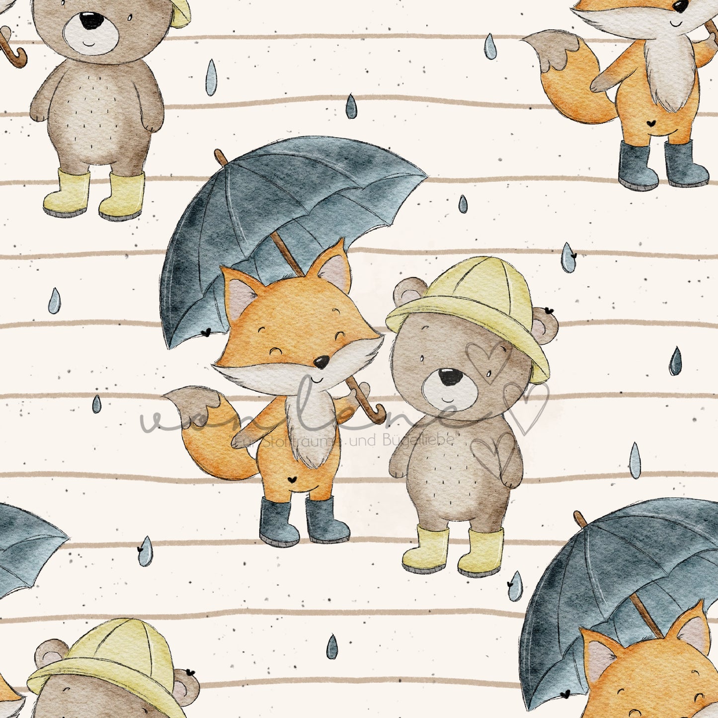 Regenfreunde Design Digital inkl. PNG Datei