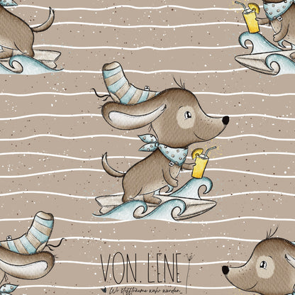 Surfdackel mit Getränk digitales Design