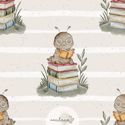 Bücherwurm digitales Design