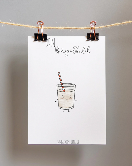 Bügelbild mini Keksfreunde  Milchglas