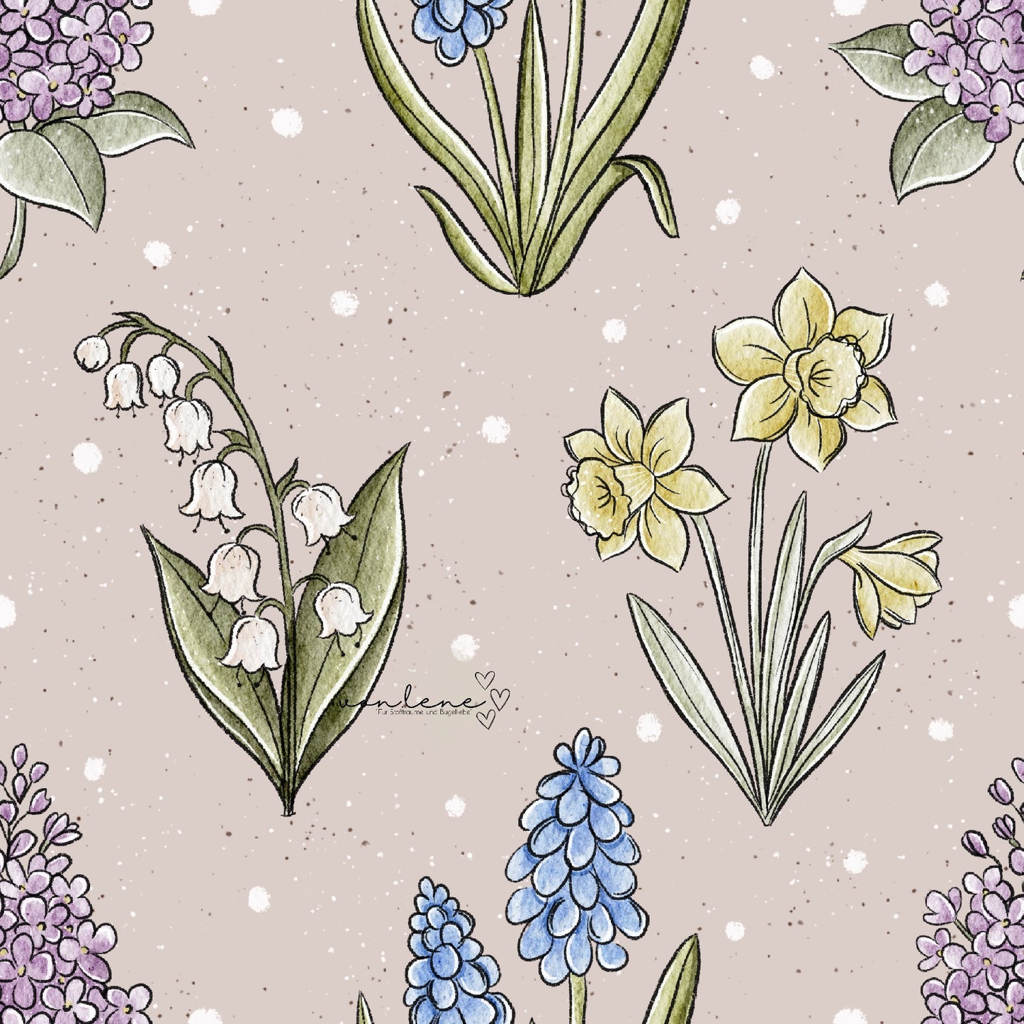 Frühlingsblumen digitales Design