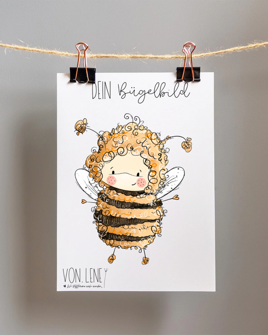 Bügelbild Hummel