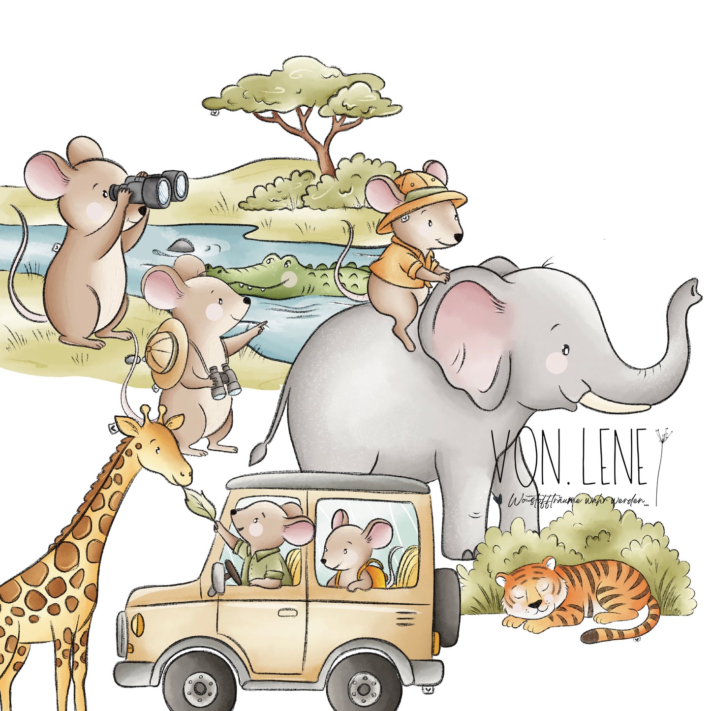Mäuse Safari digitales Design