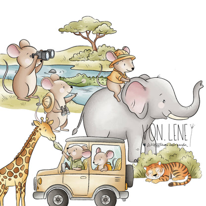 Mäuse Safari digitales Design