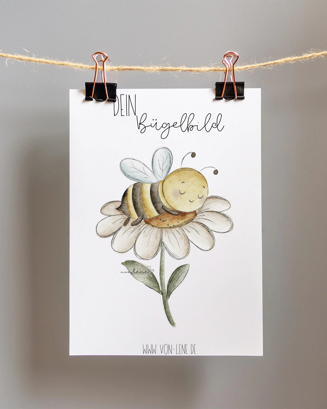 Bügelbild groß Biene