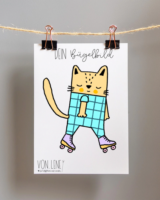 Bügelbild Rolli Katze