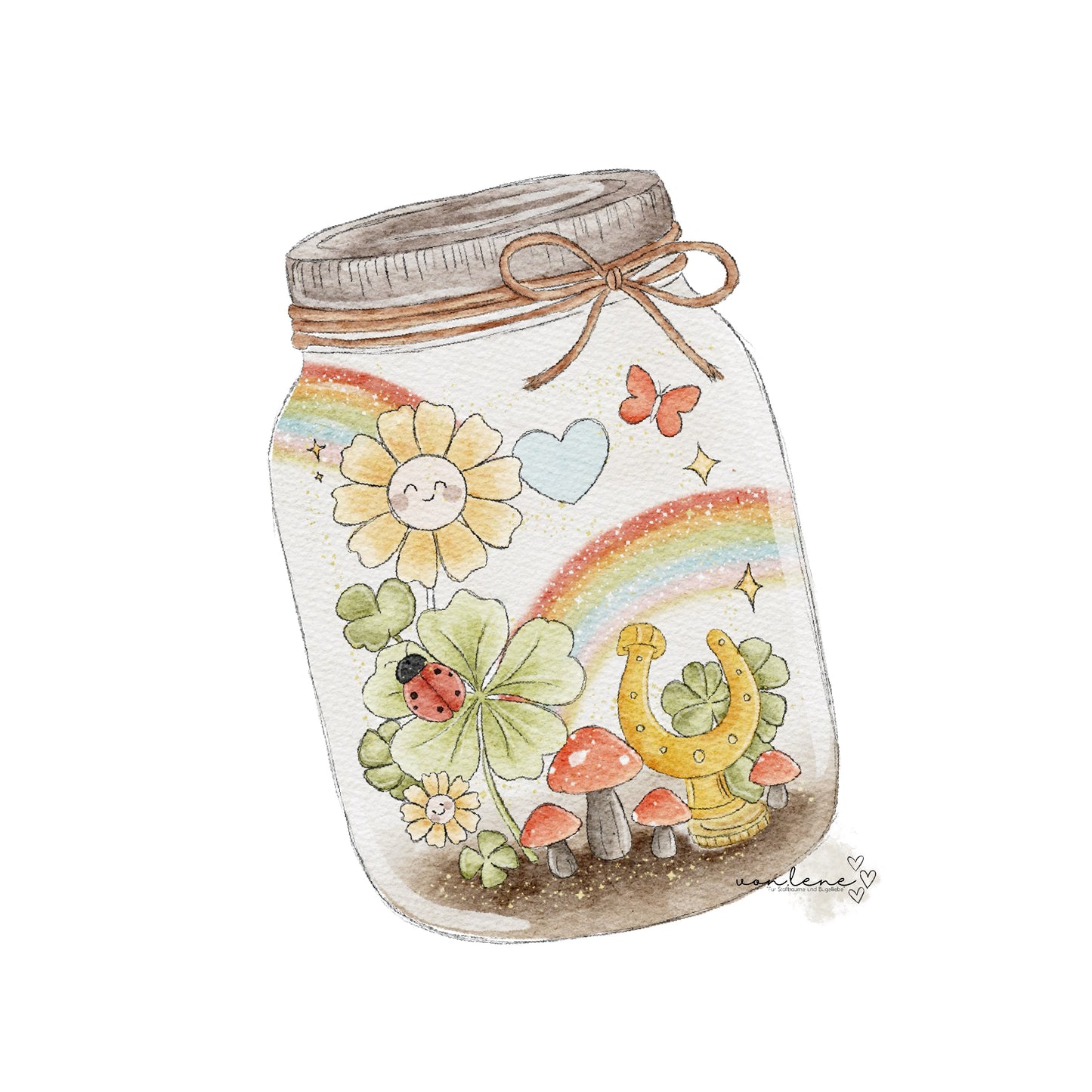 Glück im Glas digitales Design