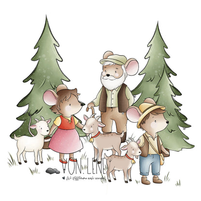 Alpenmäuse digitales Design