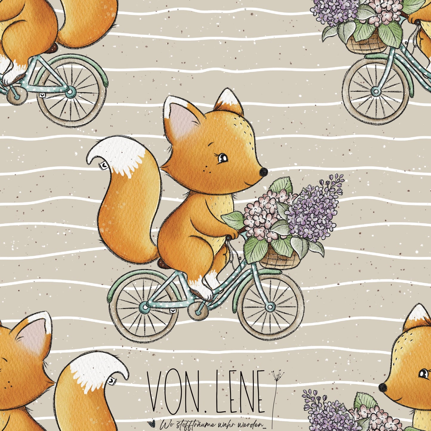 Frühlingsfuchs digitales Design