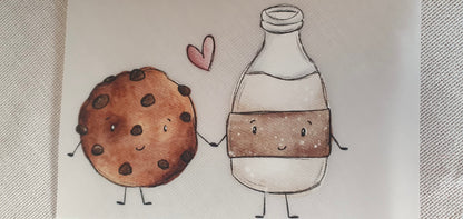 Bügelbild Keks trifft Milch