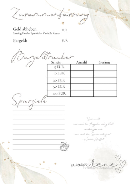 Familien Budgetplaner digitale Datei