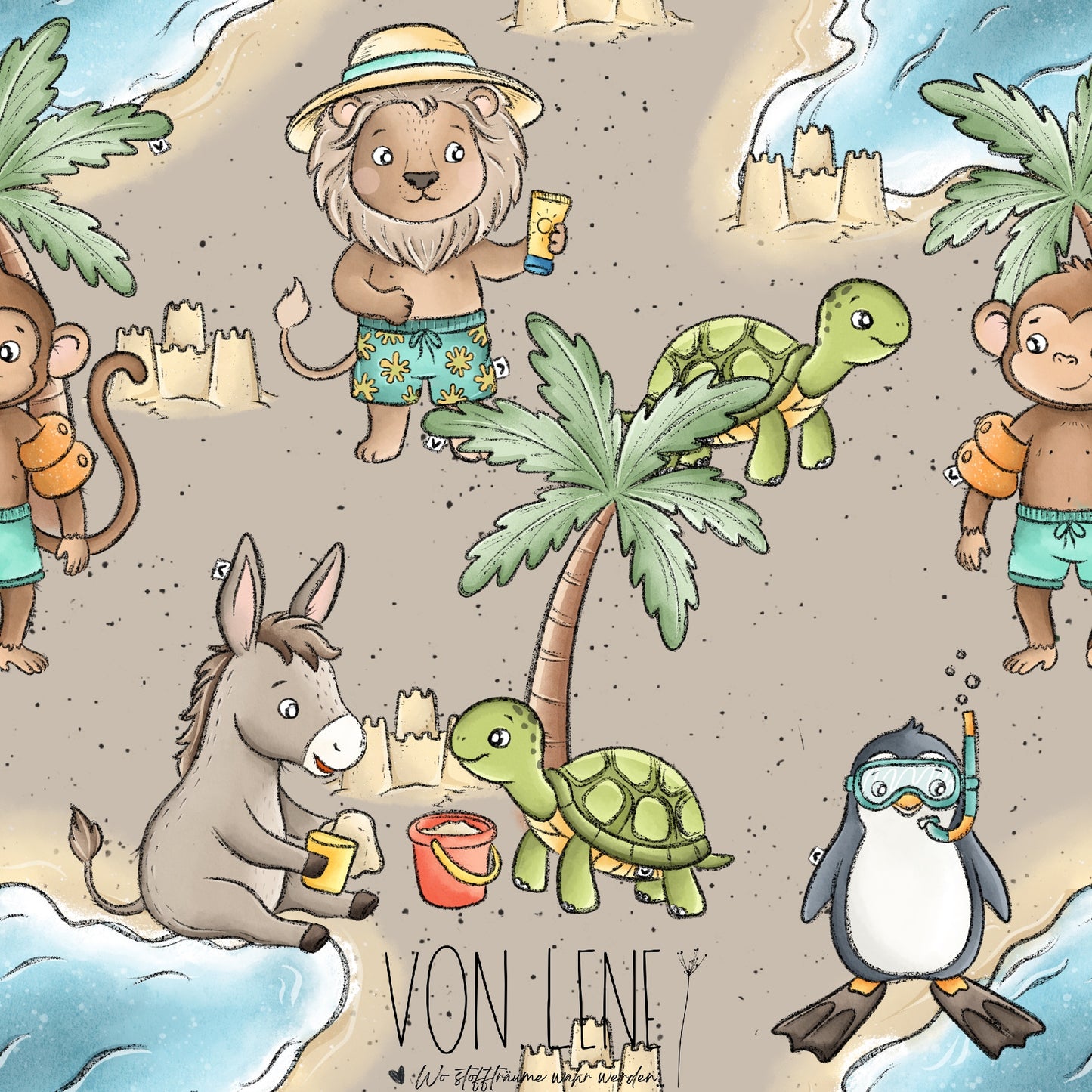 Am Strand digitales Design