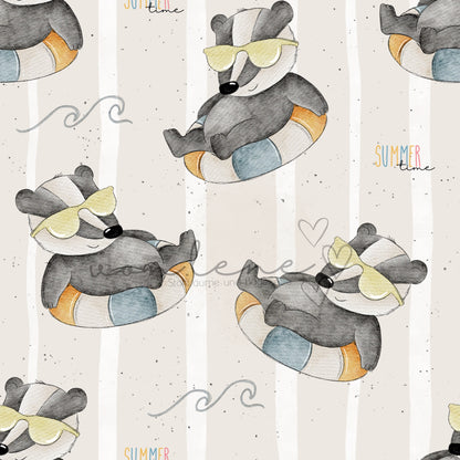 Schwimmdachs Design Digital inkl. PNG Datei