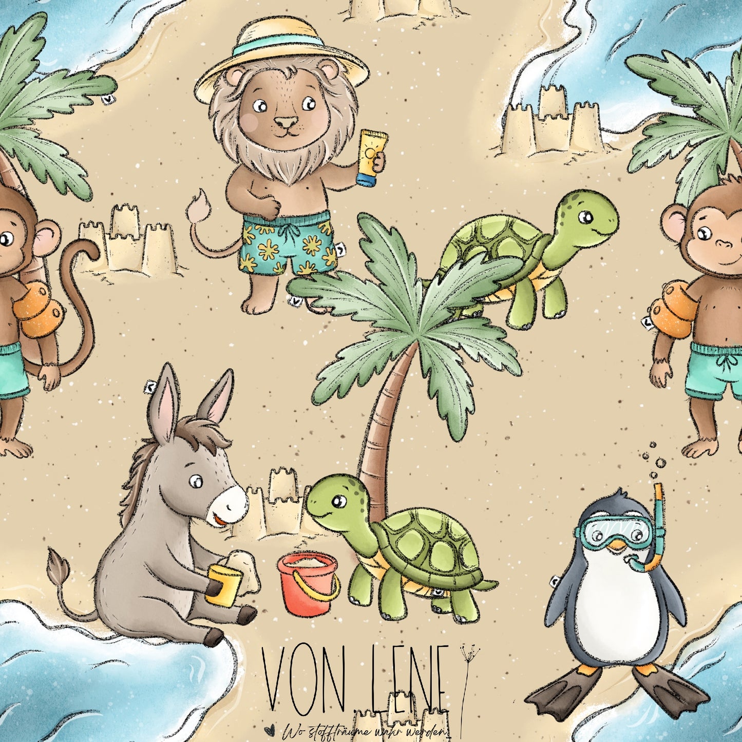 Am Strand digitales Design