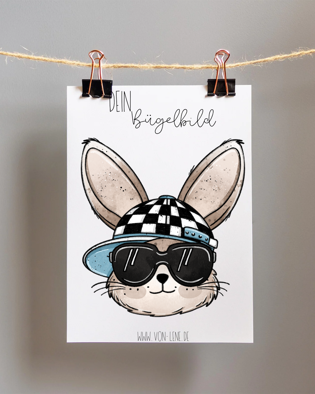 Bügelbild mini Hopster Hase