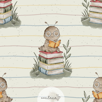 Bücherwurm digitales Design