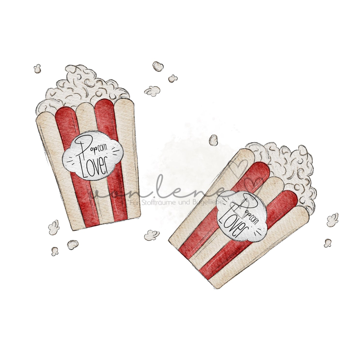 Popcorn Design Digital inkl. PNG Datei