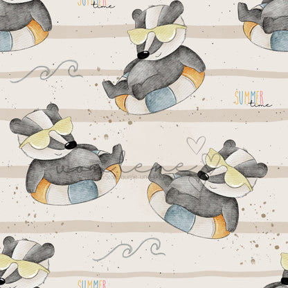 Schwimmdachs Design Digital inkl. PNG Datei