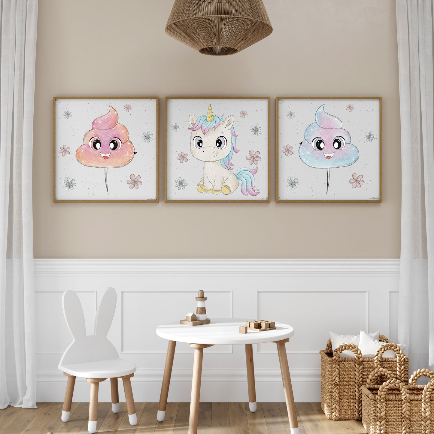 Posterbild im Bilderrahmen Einhornzauber