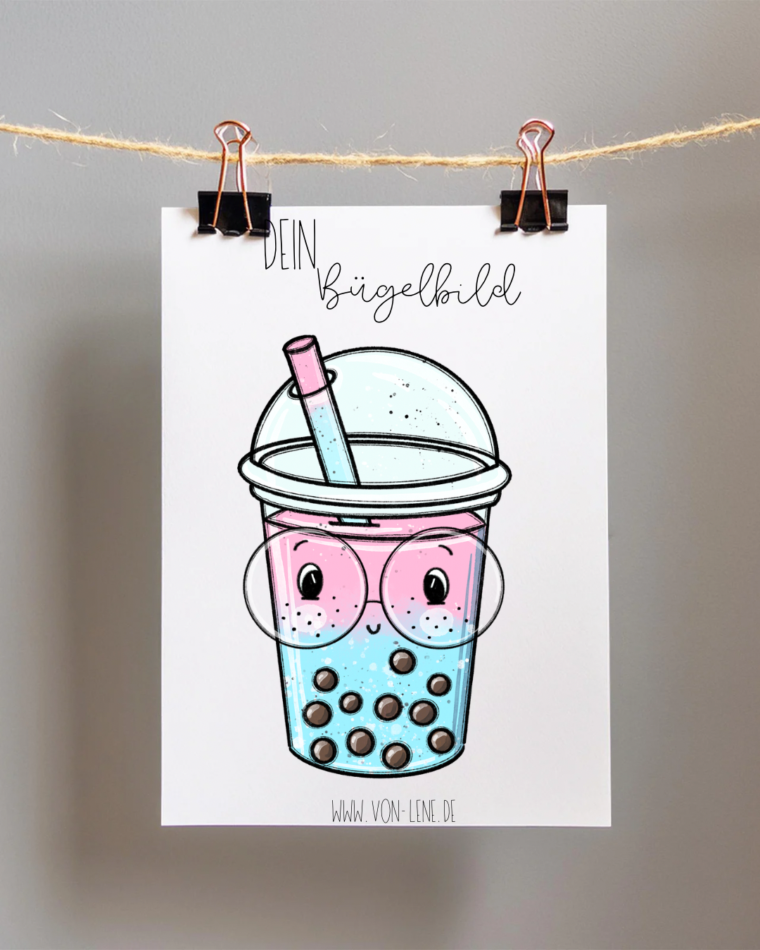 Bügelbild Bubble Tea
