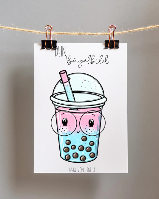 Bügelbild Bubble Tea