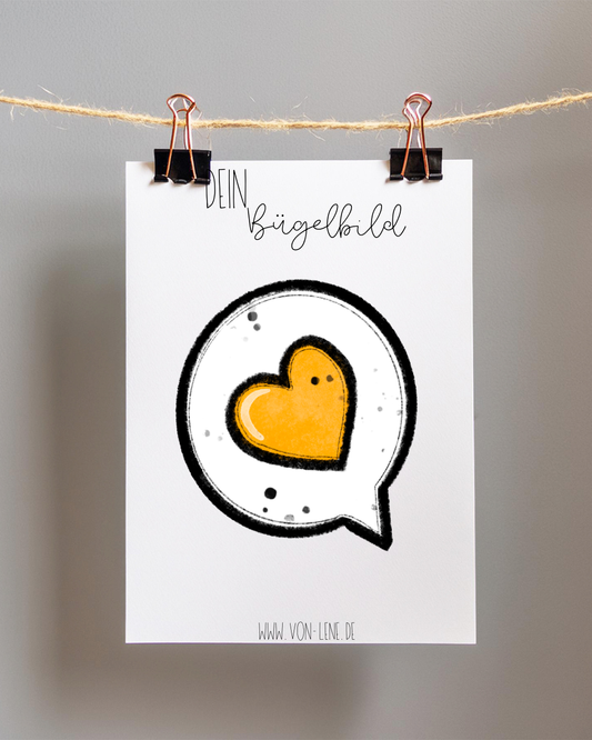 Bügelbild maxi Frühlingsgeflüster Sprechblase