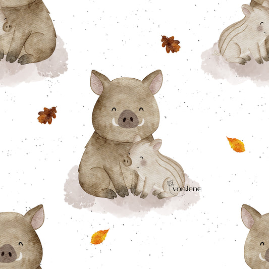 Schweinefamilie Design Digital