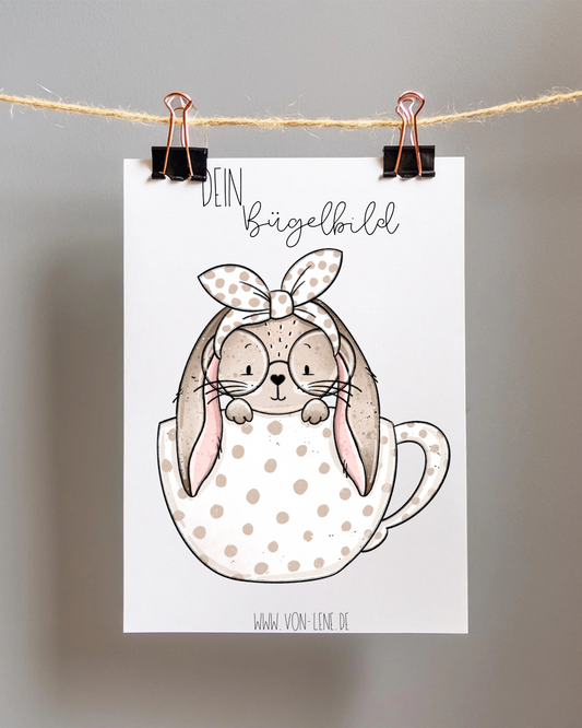 Bügelbild Maxi Schlappohrhase