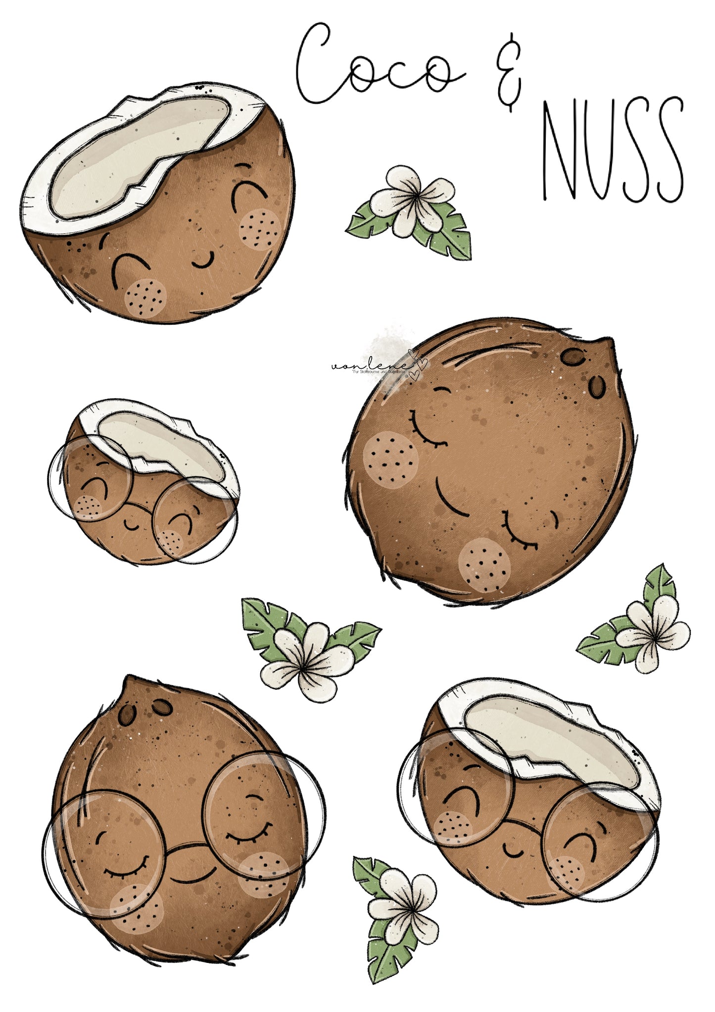 Bügelbildbogen A4 Coco&nuss