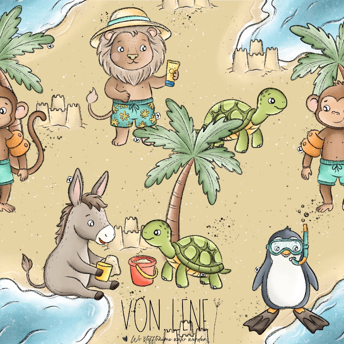 Am Strand digitales Design