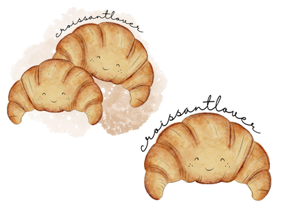 Croissant Digital Design inkl. PNG Datei