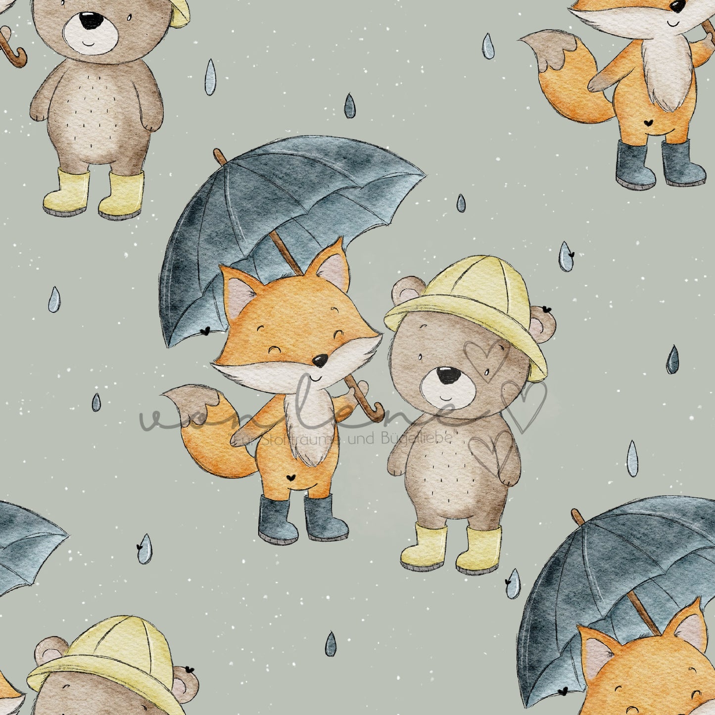 Regenfreunde Design Digital inkl. PNG Datei