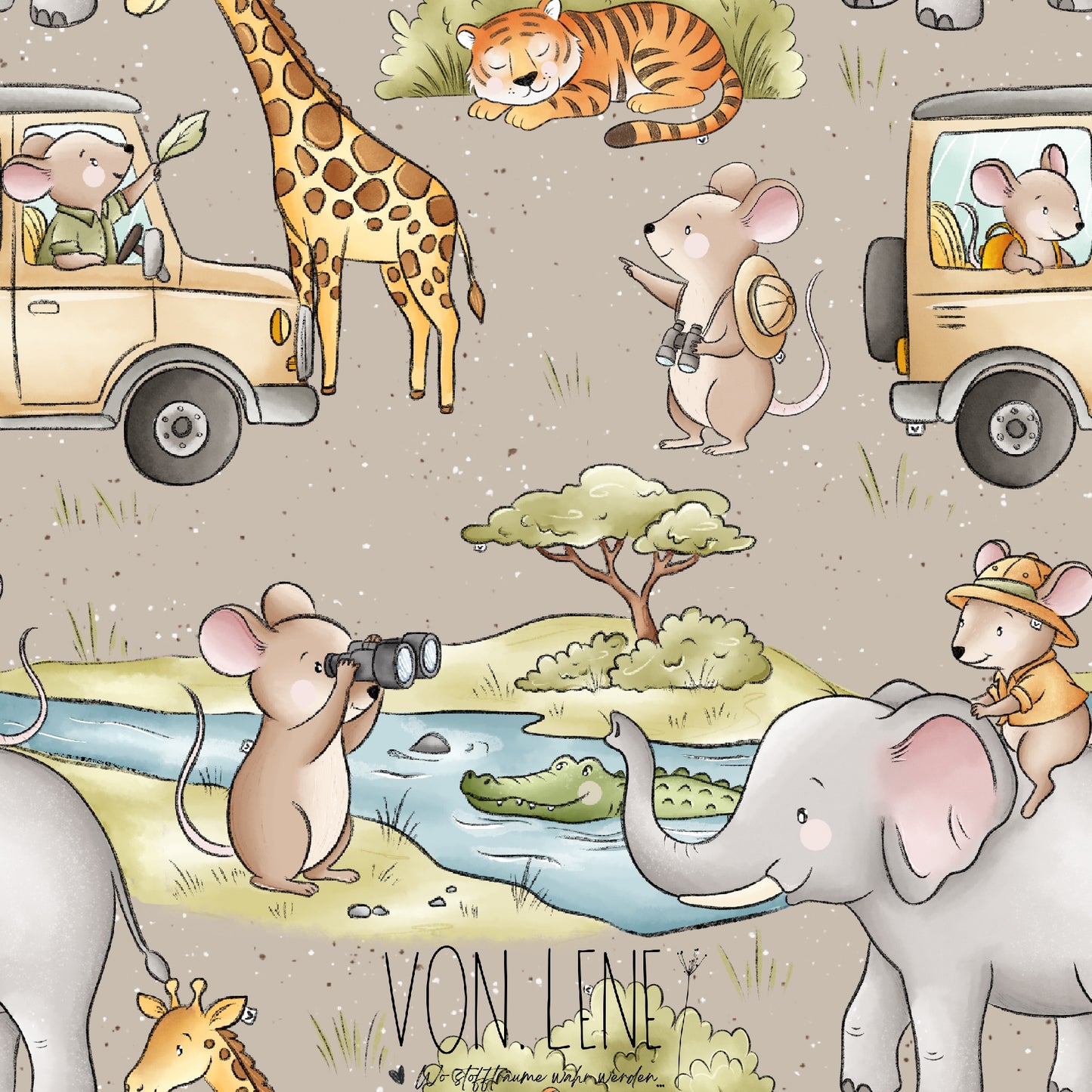 Mäuse Safari digitales Design
