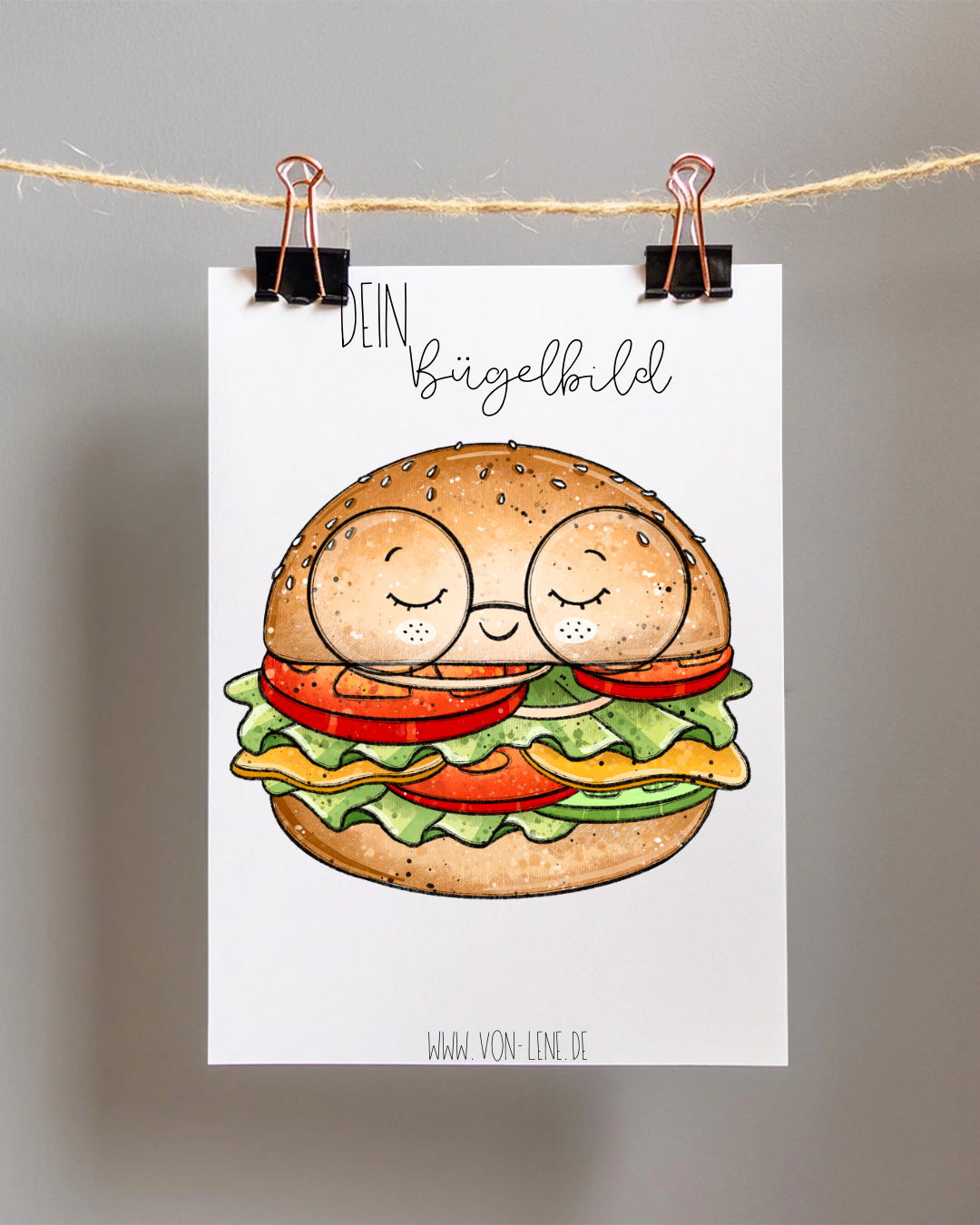 Bügelbild Veggie Burger
