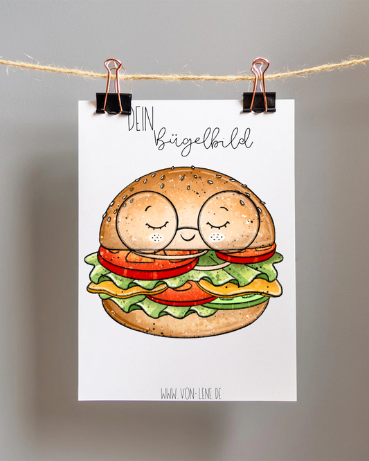 Bügelbild Veggie Burger
