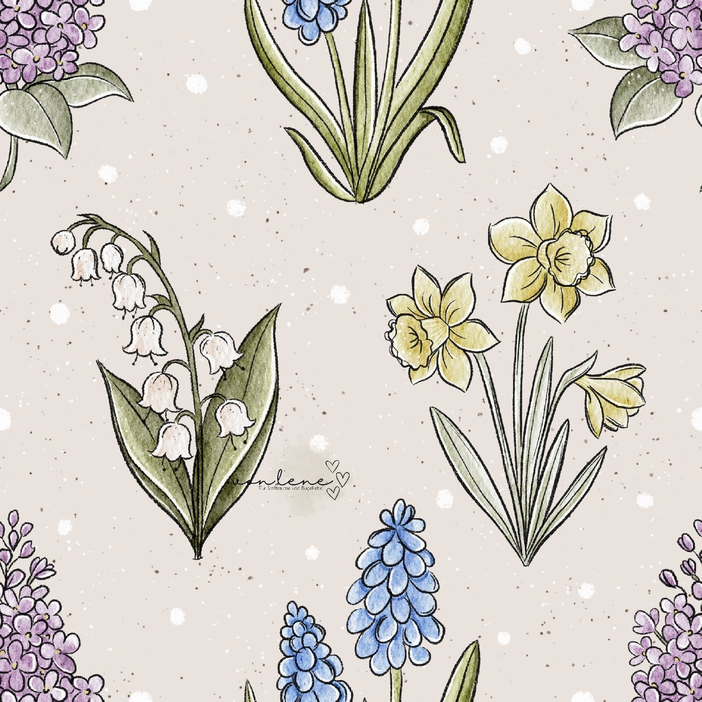 Frühlingsblumen digitales Design