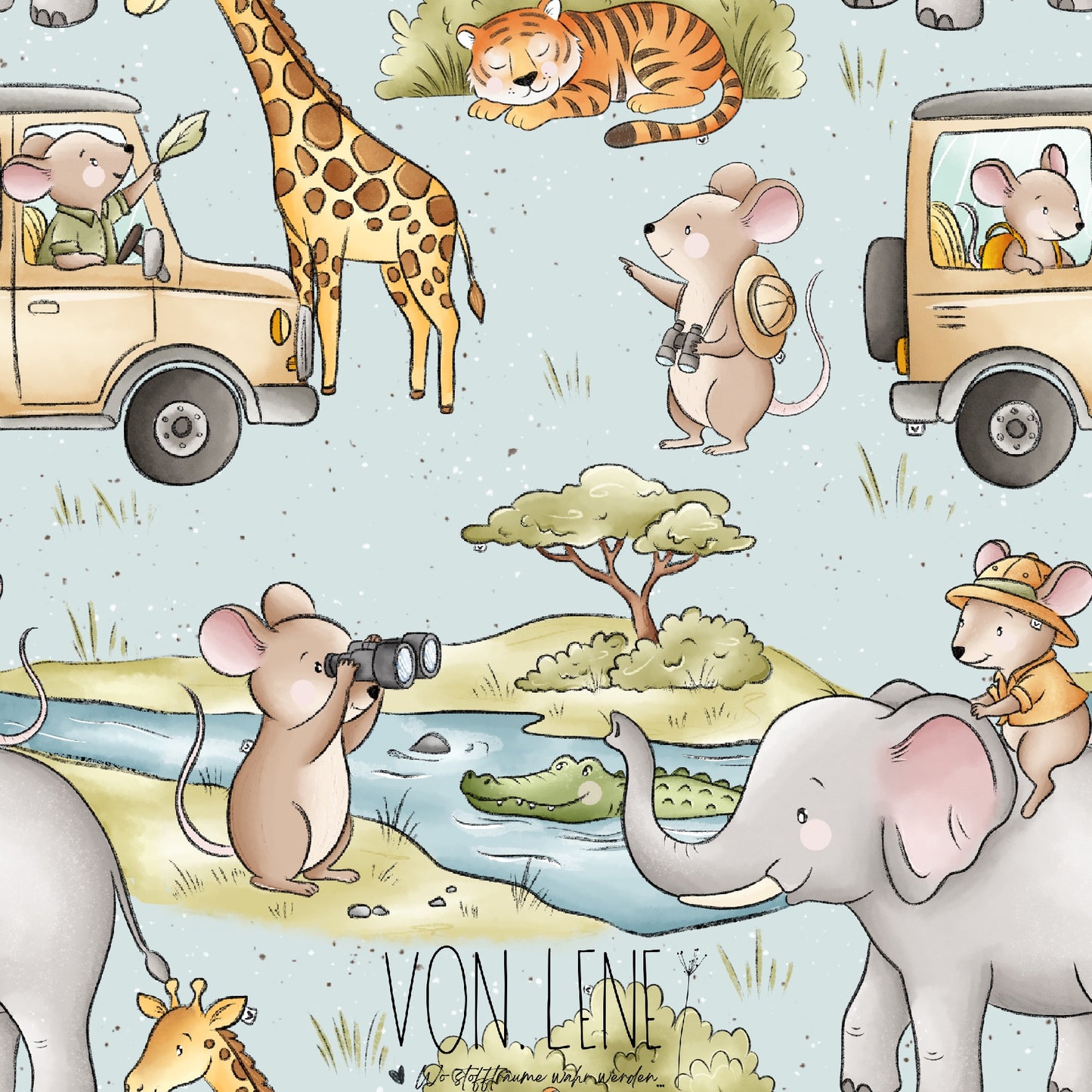 Mäuse Safari digitales Design