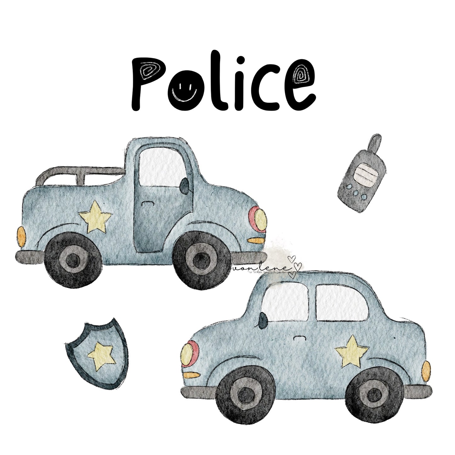 Polizeiauto digitales Design