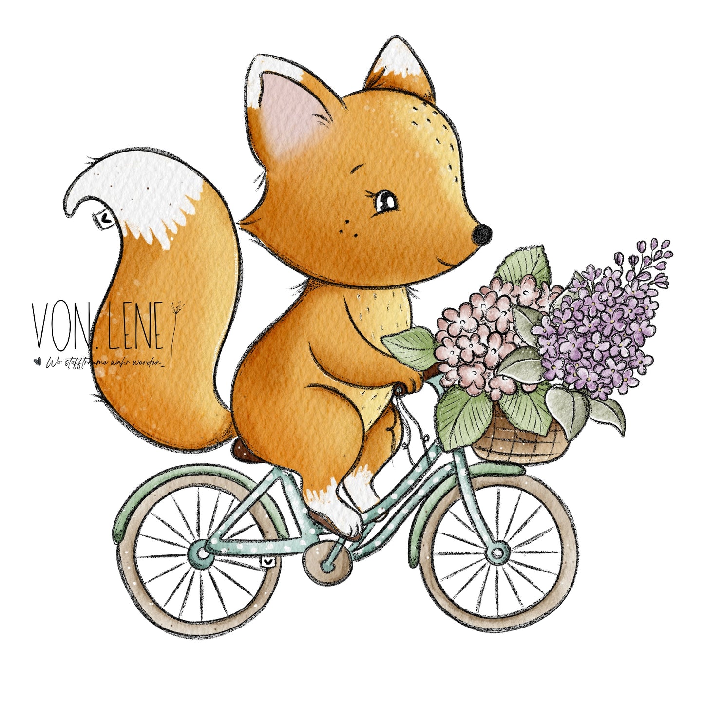 Frühlingsfuchs digitales Design