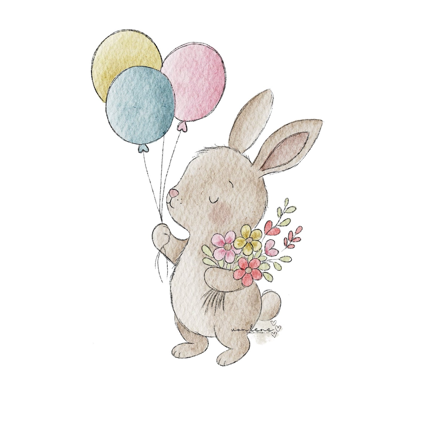 Frühlingshase digitales Design