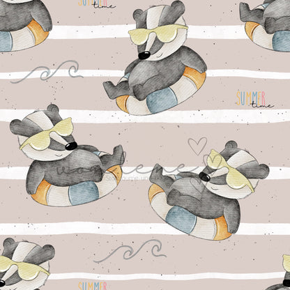 Schwimmdachs Design Digital inkl. PNG Datei