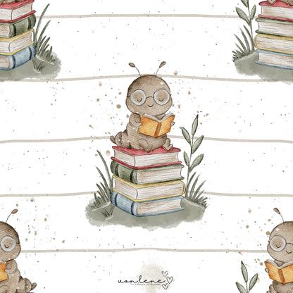 Bücherwurm digitales Design