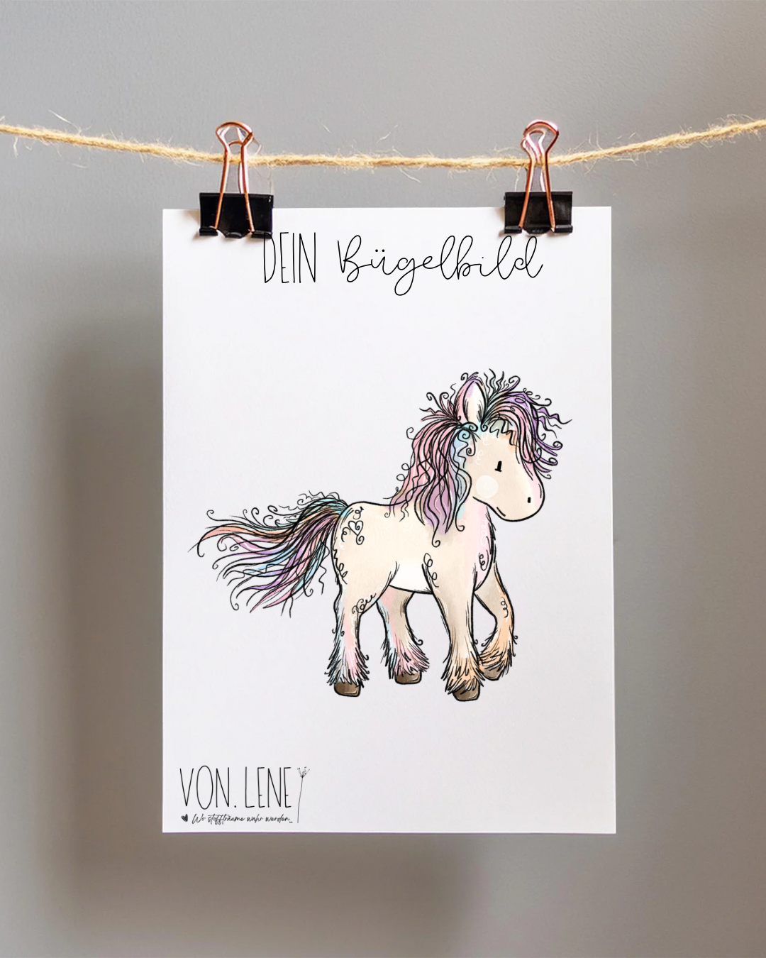 Bügelbild Pastellpferd