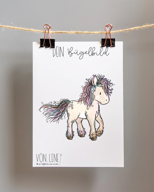 Bügelbild Pastellpferd