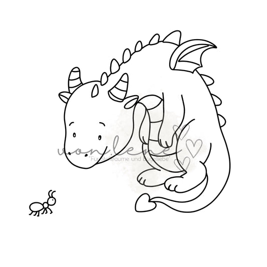 Ameise & Drache Outline