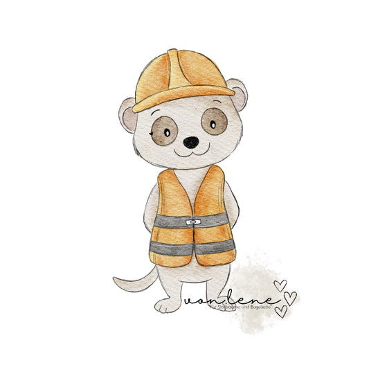 Bügelbild Baustellenkumpel