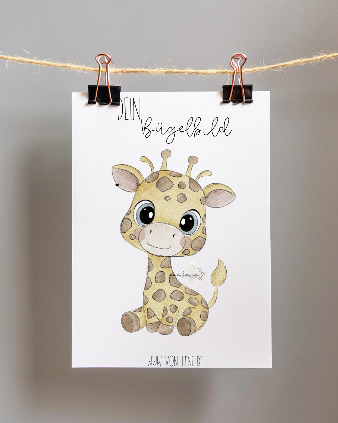 Bügelbild groß Lotti langhals