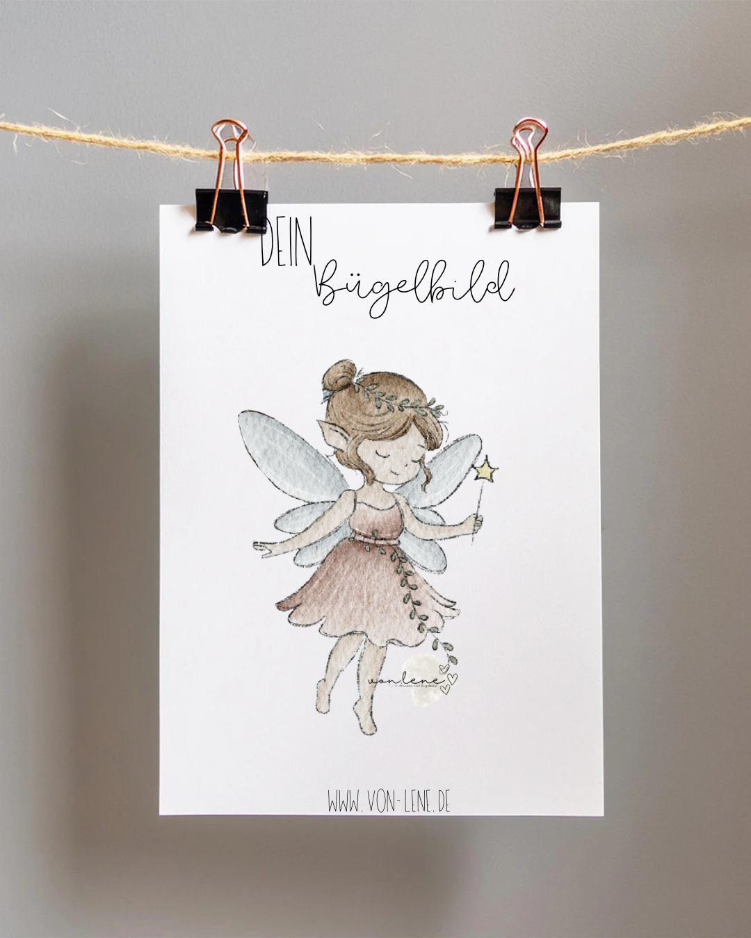 Bügelbild groß Kleine Fee