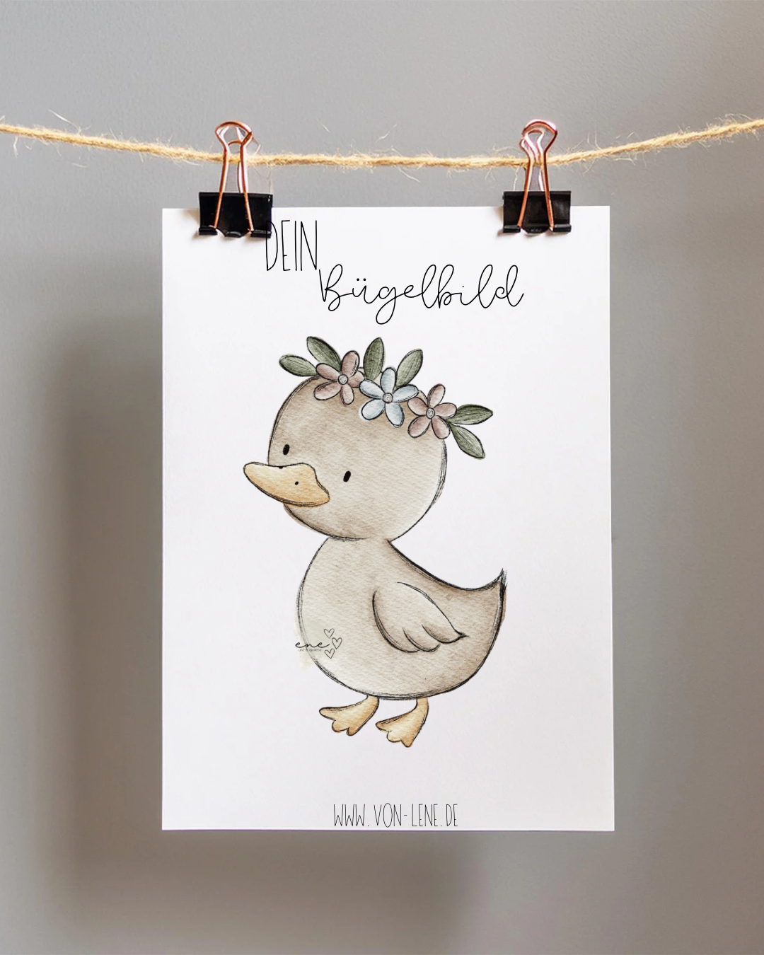 Bügelbild groß Ente