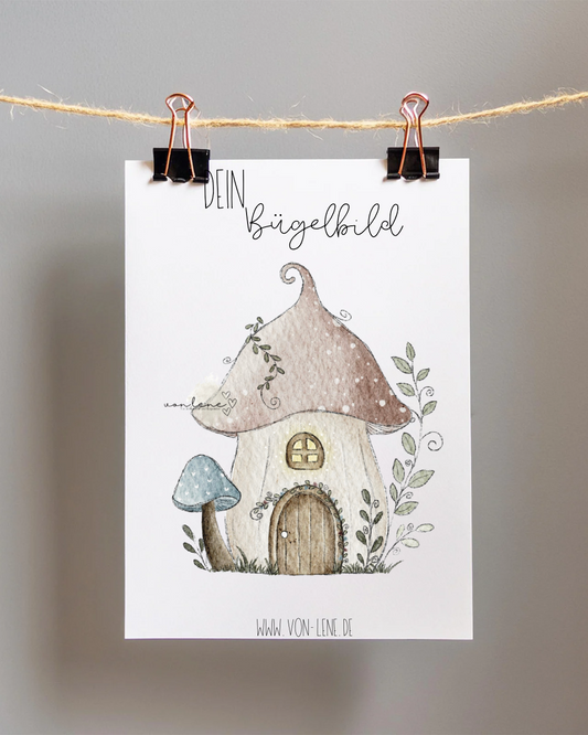 Bügelbild groß Feenhaus